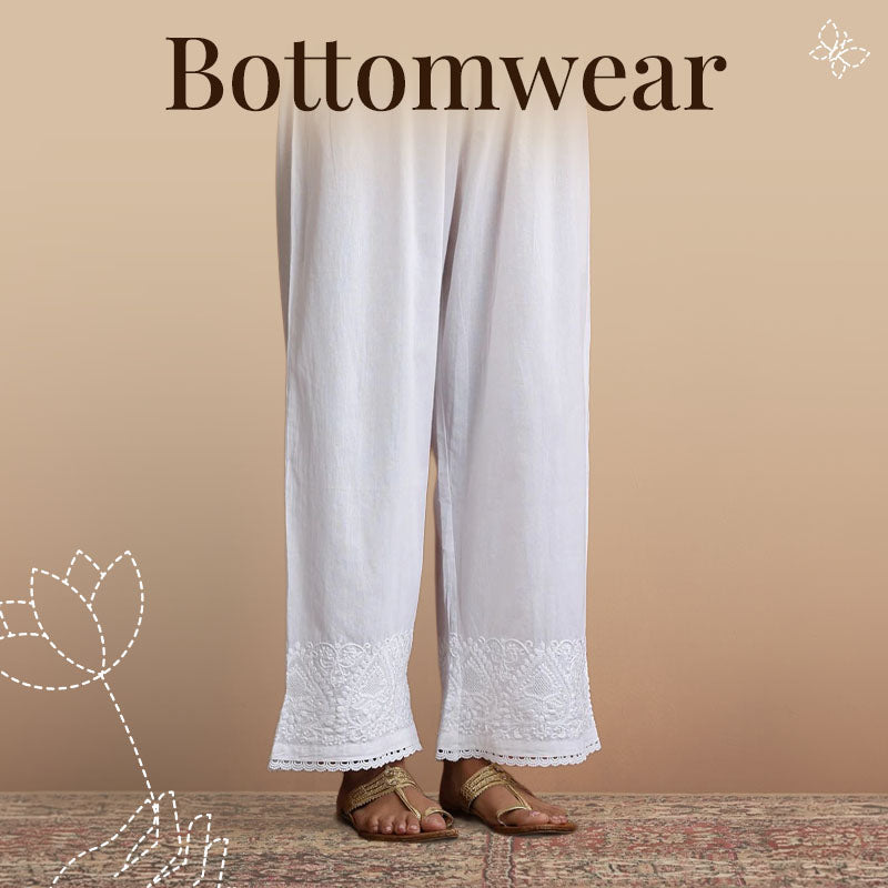 Chikankari Bottomwear for Women - Auto