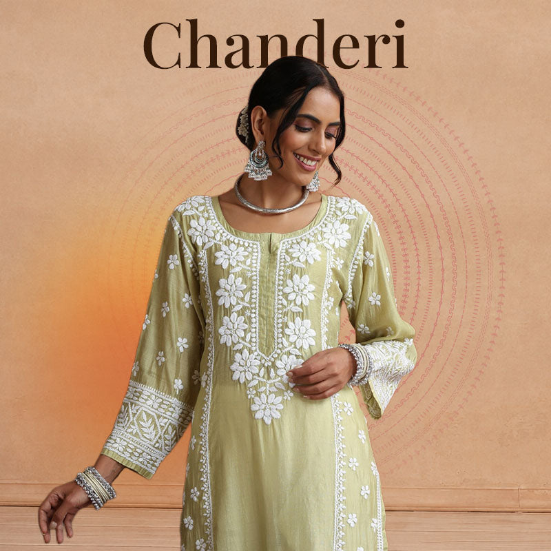 Chanderi Chikankari Kurtas