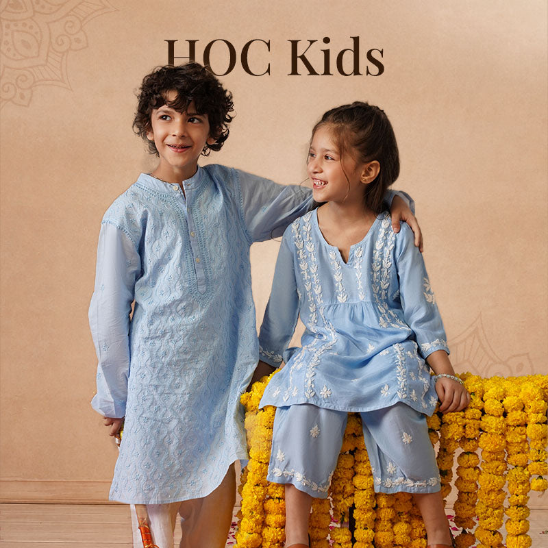 Buy Handcrafted Chikankari Kids Wear for Daily Wear – House of Chikankari