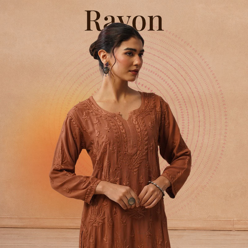 Rayon Chikankari Kurtas