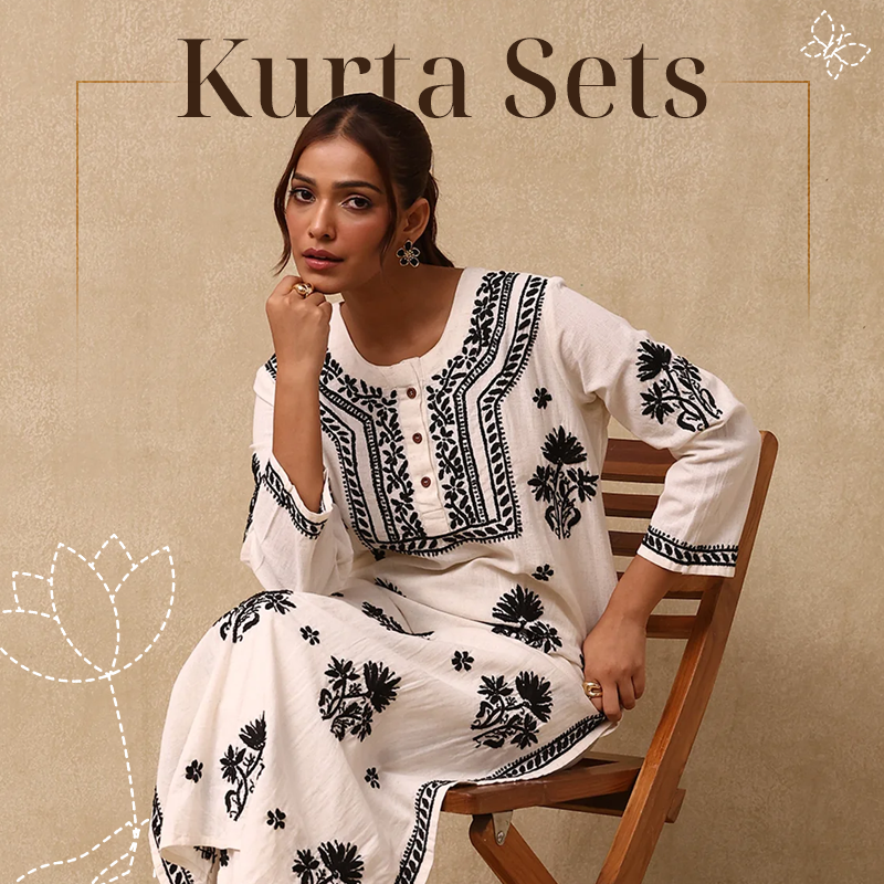 Hand Embroidered Chikankari Kurtas for Women & Men House of Chikankari Hand Embroidered Chikankari Kurtas for Women & Men House of Chikankari