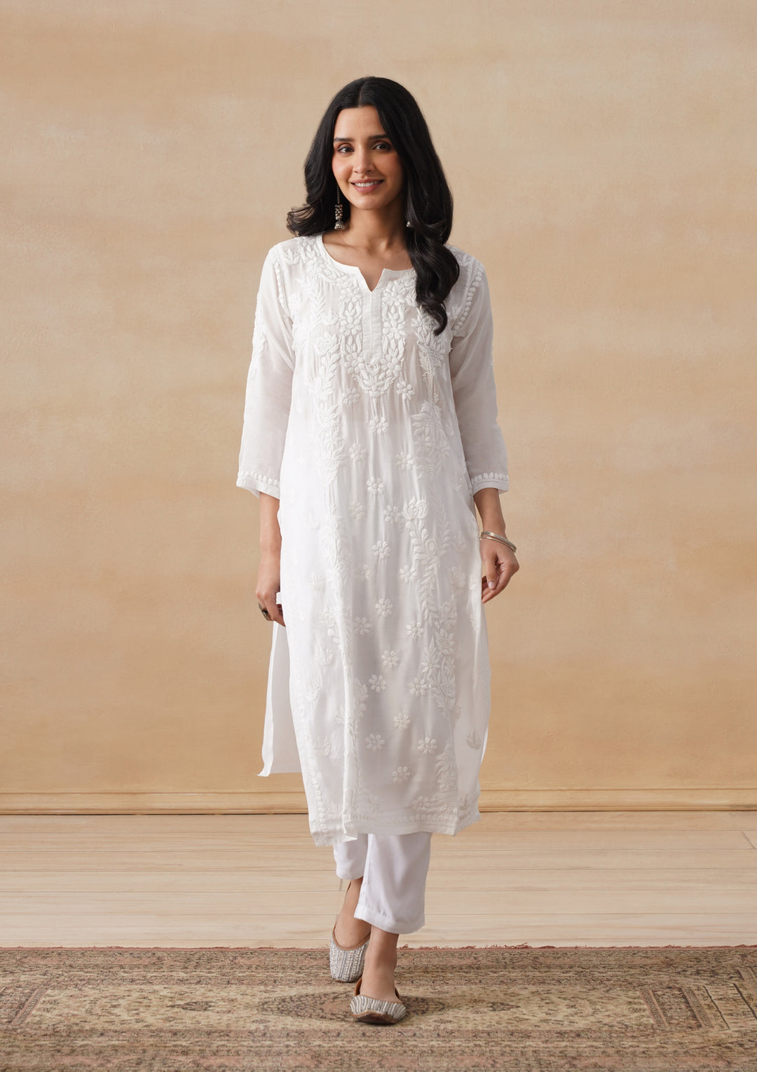 white chikan dress design White Chikankari Dress White Chicken Dress Design 2019 Sale White Chicken Suit Designs Discount