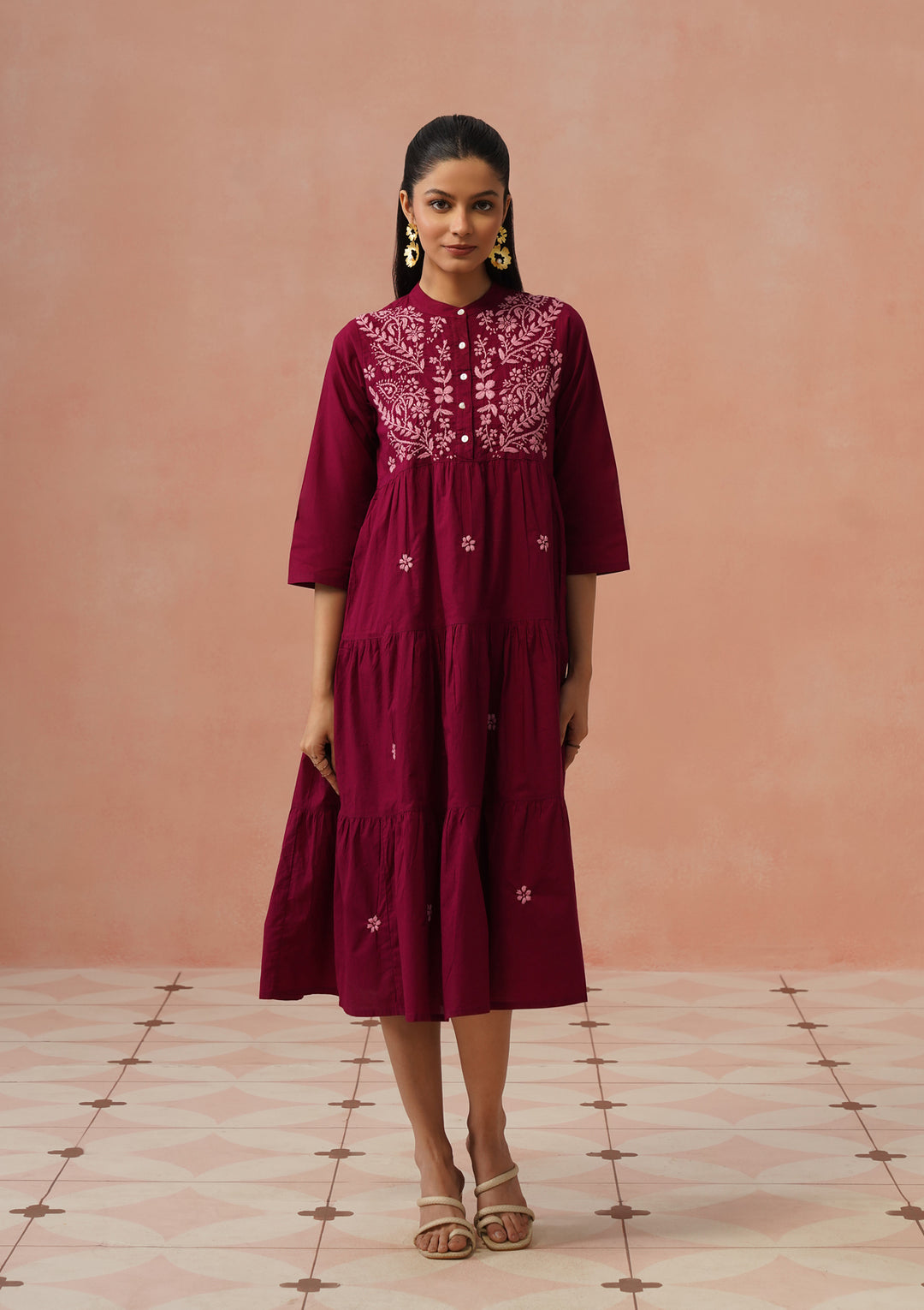 chikankari dress designs Designer cotton lawn suit with chikankari embroidery