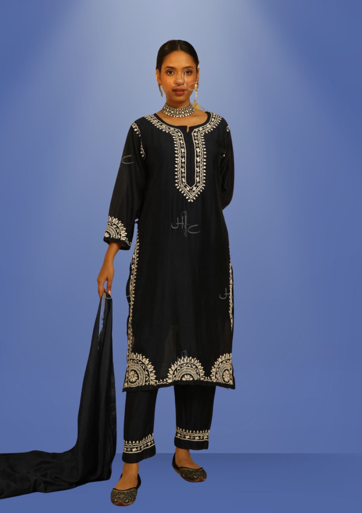 Readymade Black Rayon Gota Pati Lace work Suit Plazo Kurta Pant Top Bottom  Dress | eBay