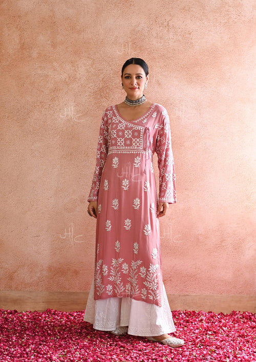 HOC Kashish Chikankari Modal Straight Kurta