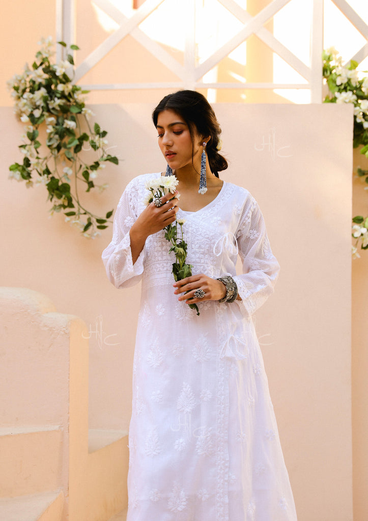 Lavanya The Label Women Floral Yoke Design Angrakha Kurta with Palazzos &  With Dupatta - Absolutely Desi