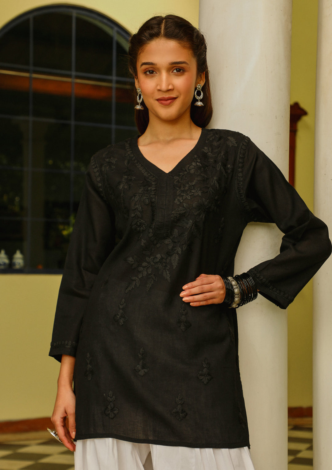 Buy Black Chikankari Kurta Online House of Chikankari Buy Black Chikankari Kurta Online House of Chikankari
