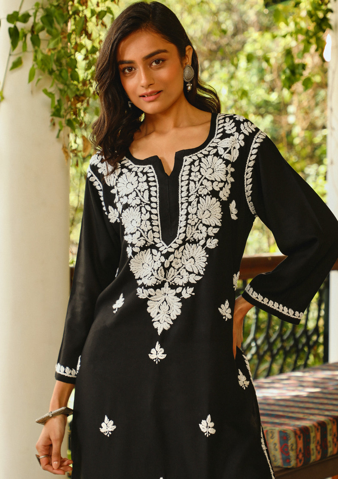 Buy Black Chikankari Kurta Online House of Chikankari Buy Black Chikankari Kurta Online House of Chikankari